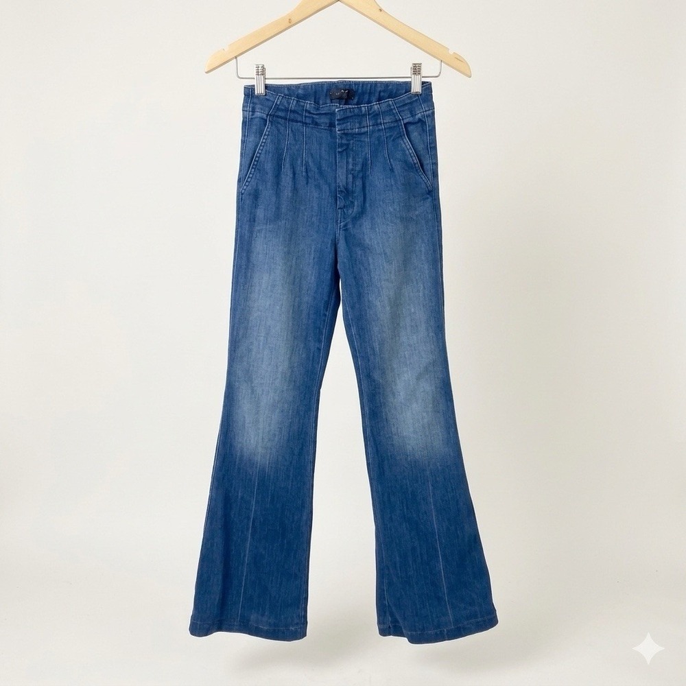MOTHER The Dart Doozy Wide Leg Flare Jeans Second Thyme‎ Around Size 25